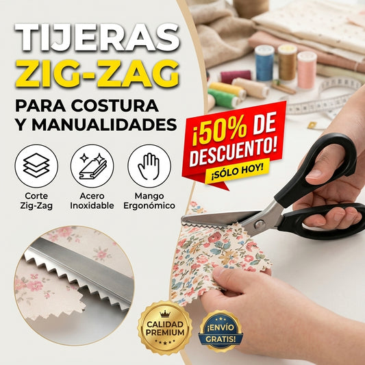 Tijeras de sastre para zigzag de acero inoxidable