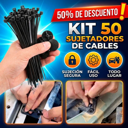 Kit 50 Sujetadores Nylon Carro Hogar