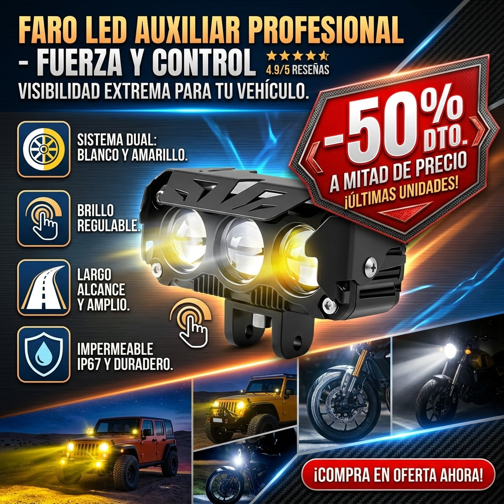 Faros Led Auxiliar Intensidades Vehiculo