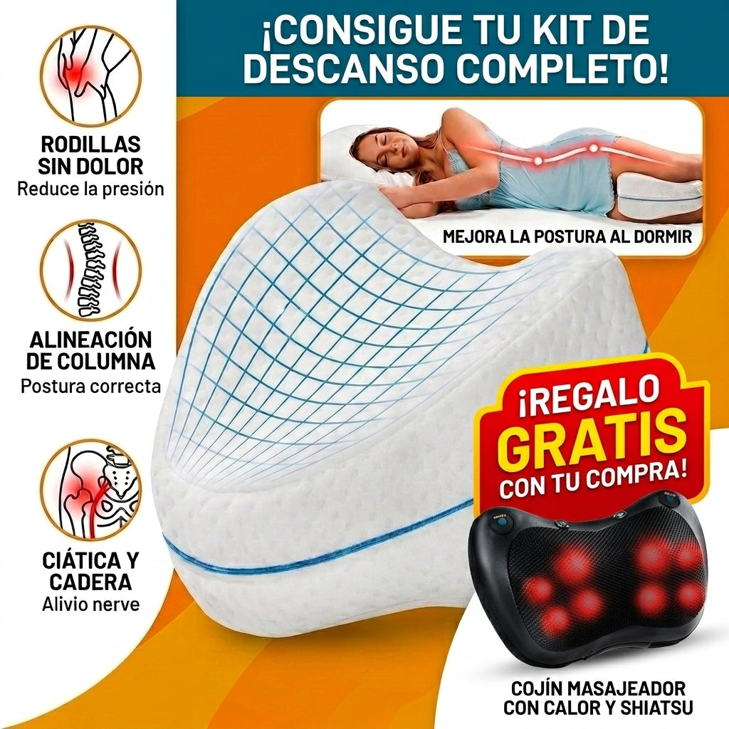 Almohada De Piernas + Cojin Masajeador