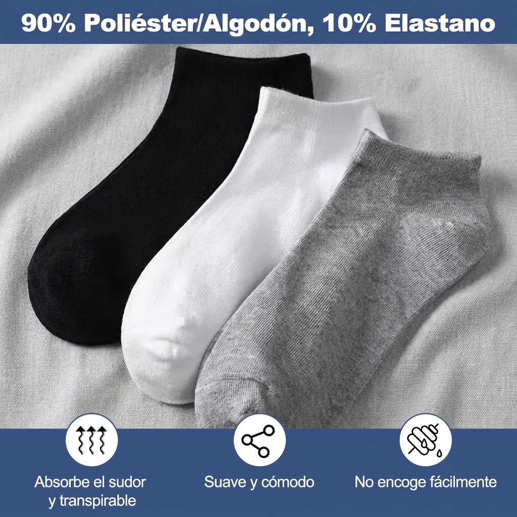 Calcetines Cortos Hombres Dama Unisex Cómodo 12 Pares