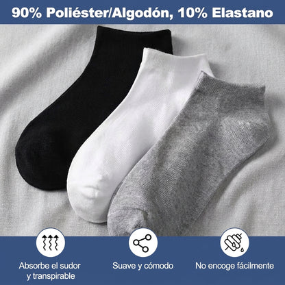 Calcetines Cortos Hombres Dama Unisex Cómodo 12 Pares