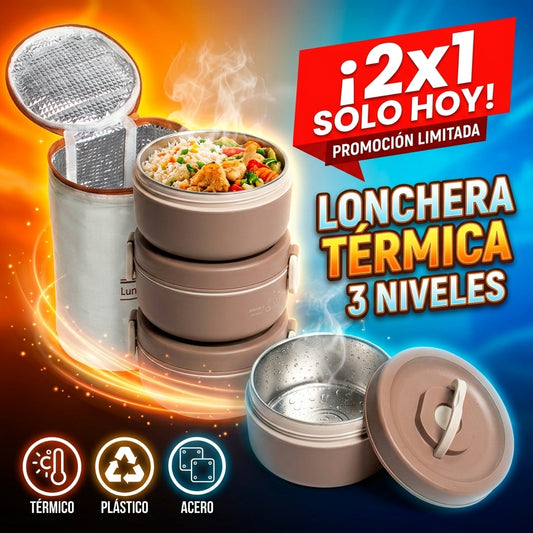Lonchera Termica Con 3 Tupper Viral