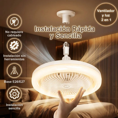 Lampara Ventilador Con Luz