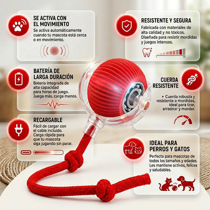 Pelota Interactiva Led Para Mascotas