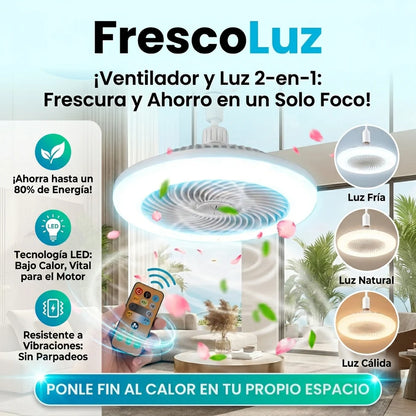 Lampara Ventilador Con Luz