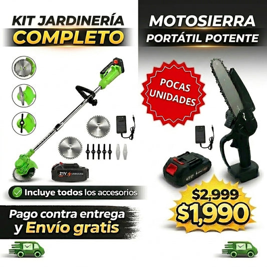 🔥KIT DESBROZADORA + MINI MOTOSIERRA 🔥