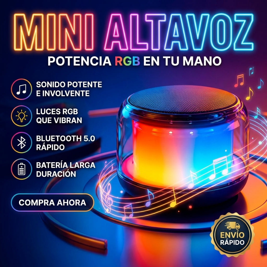 Mini Bocina Bluetooth Rgb