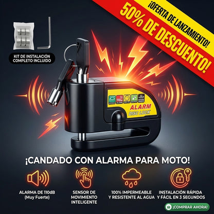 Candado De Alarma Para Motocicleta