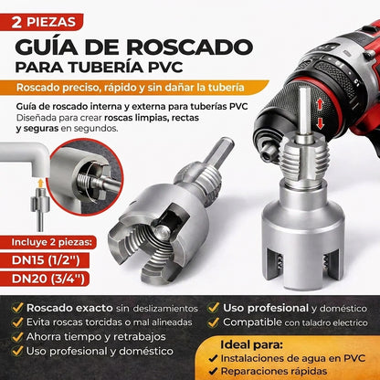 Roscador para PVC/PPR — SET x2 piezas (½ y ¾)