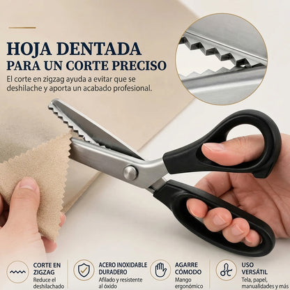 Tijeras de sastre para zigzag de acero inoxidable
