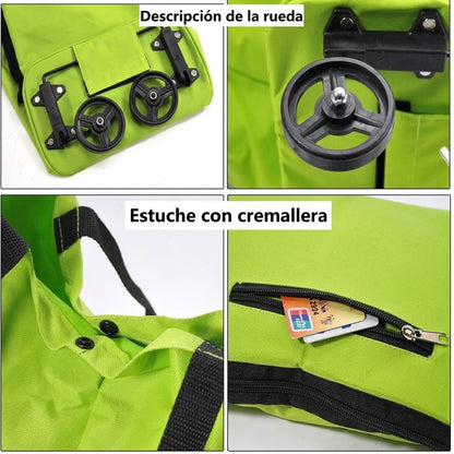 Carro Compra Plegable 2 en 1