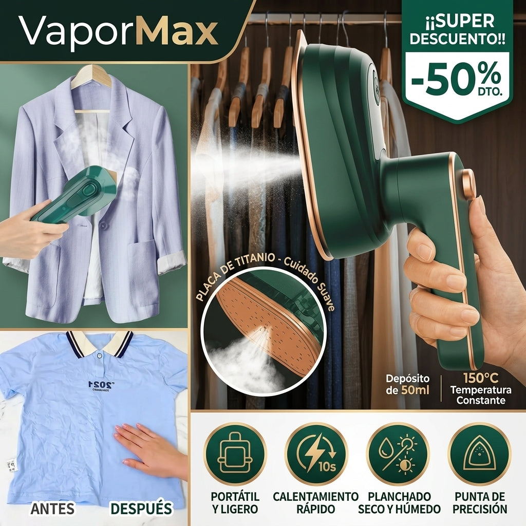 Plancha A Vapor Portatil De Mano