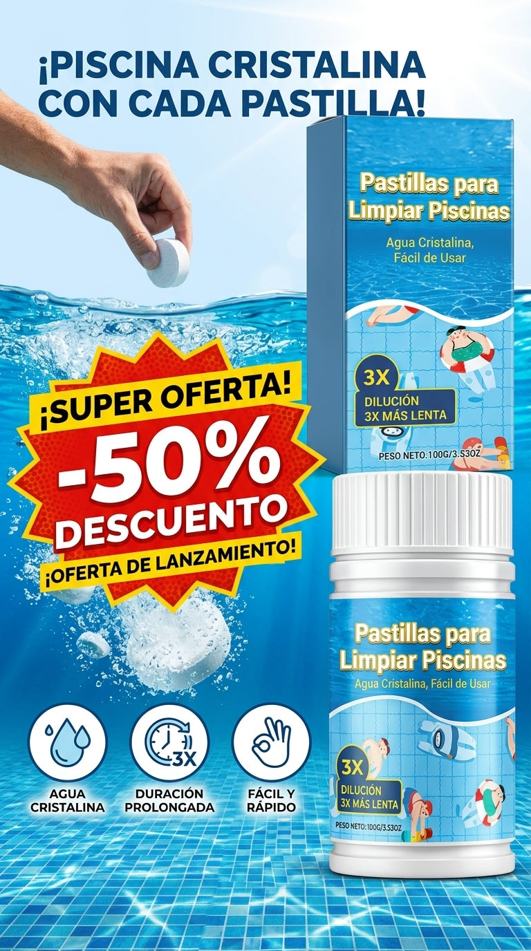 Tabletas de limpieza agua de piscina