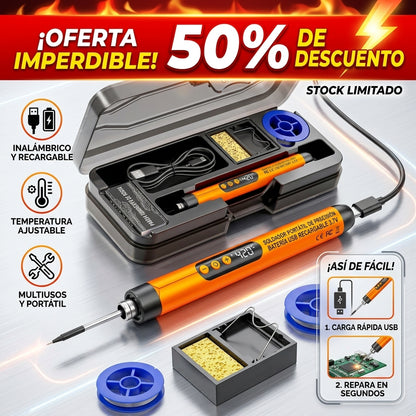 Kit Soldador Usb Recargable Temperatura