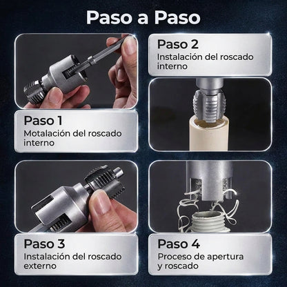 Roscador para PVC/PPR — SET x2 piezas (½ y ¾)