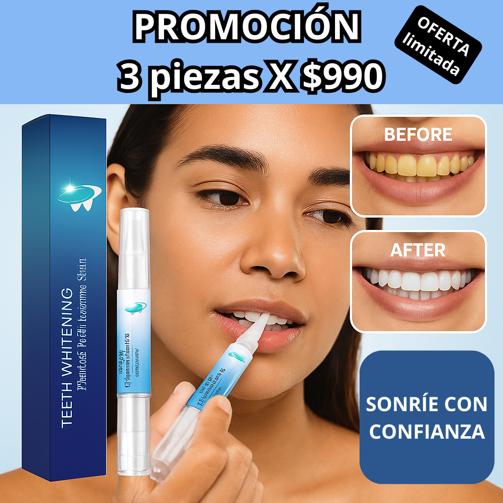 WhiteSmile™ - Lápiz Blanqueador Dental Instantáneo - PROMOCIÓN