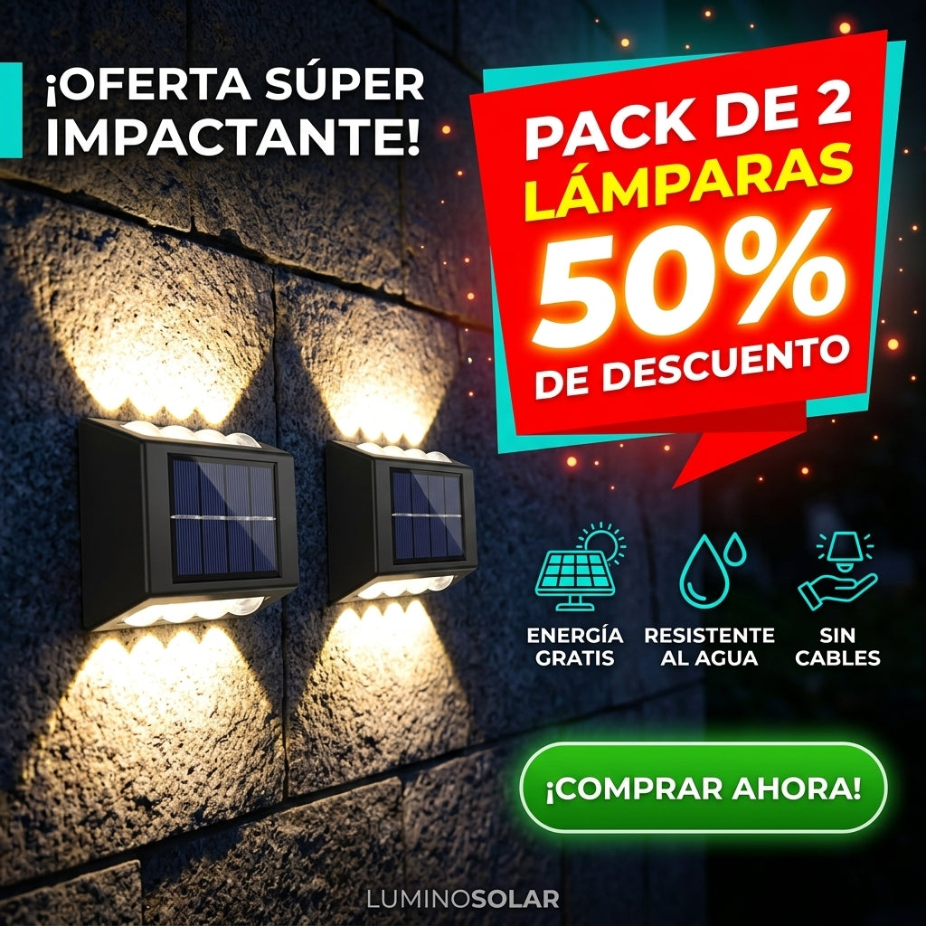 Lamparas Solar De Pared (PACK 2)