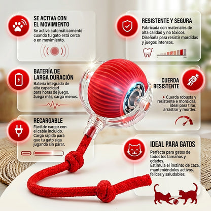 Pelota Interactiva Led Para GATOS