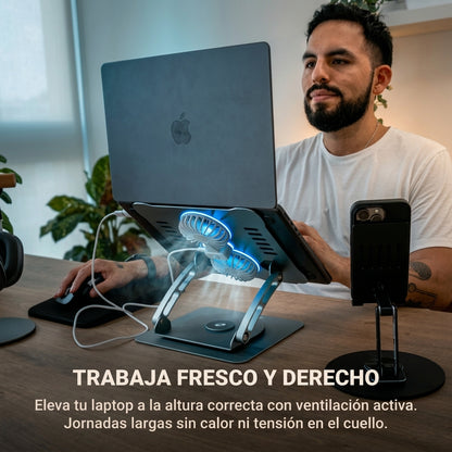 Soporte Y Ventilador Para Laptop 360