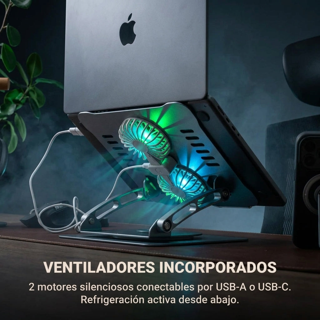 Soporte Y Ventilador Para Laptop 360