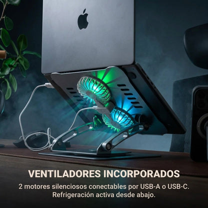 Soporte Y Ventilador Para Laptop 360