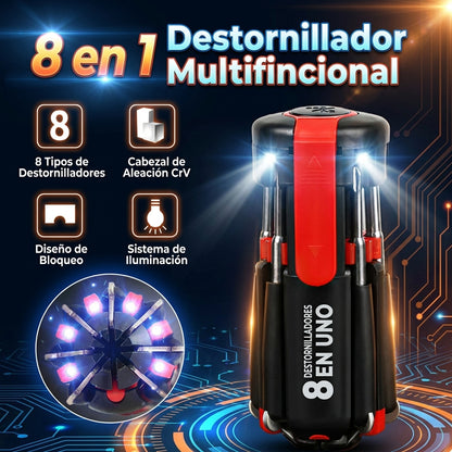 Led Desatornillador Multifuncion 8 En 1