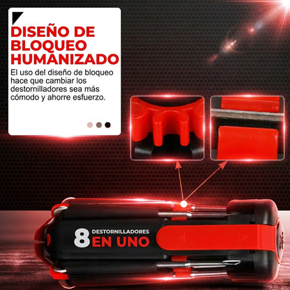 Led Desatornillador Multifuncion 8 En 1