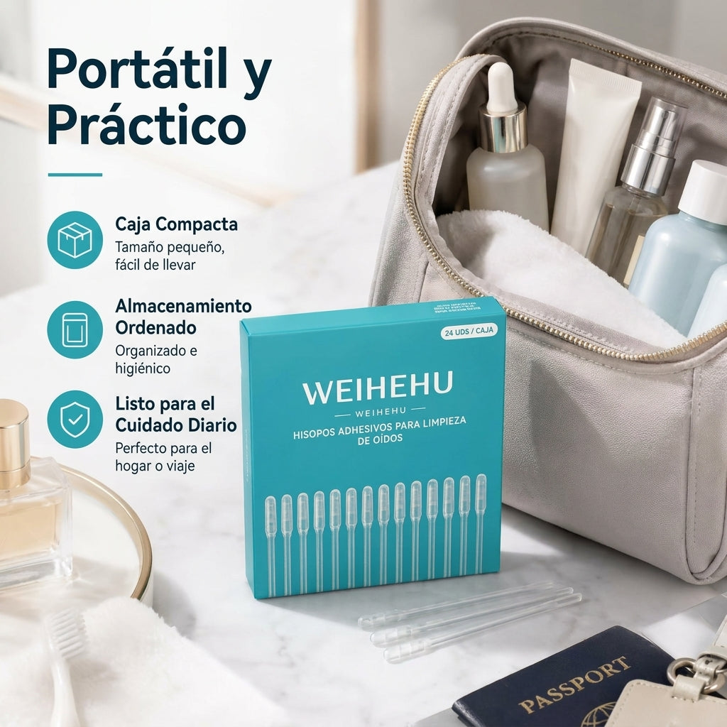 Barras adhesivas suaves para remover el cerumen de los oídos