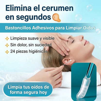Bastoncillos adhesivos para la limpieza de los oídos