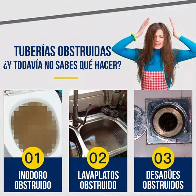 SarroCero™ | OFERTA 2x1 Polvo Desatascador de Tuberías 🚿