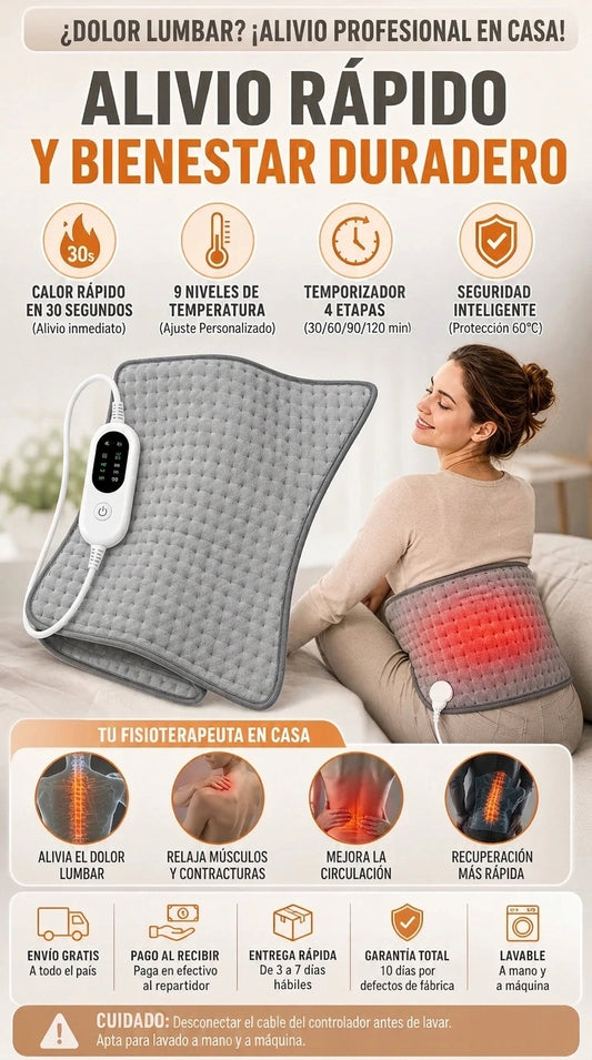 Manta Lumbar Electrica Fisioterapia