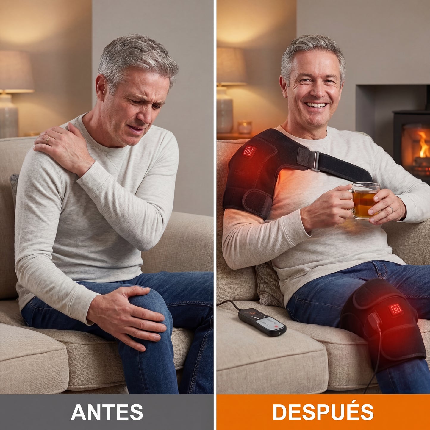 COMBO Alivio Instantáneo - Rodillera + Hombrera de Calor