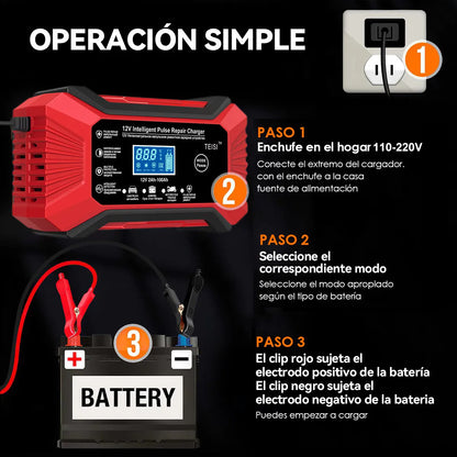 Cargador De Bateria Para Auto O Motocicl