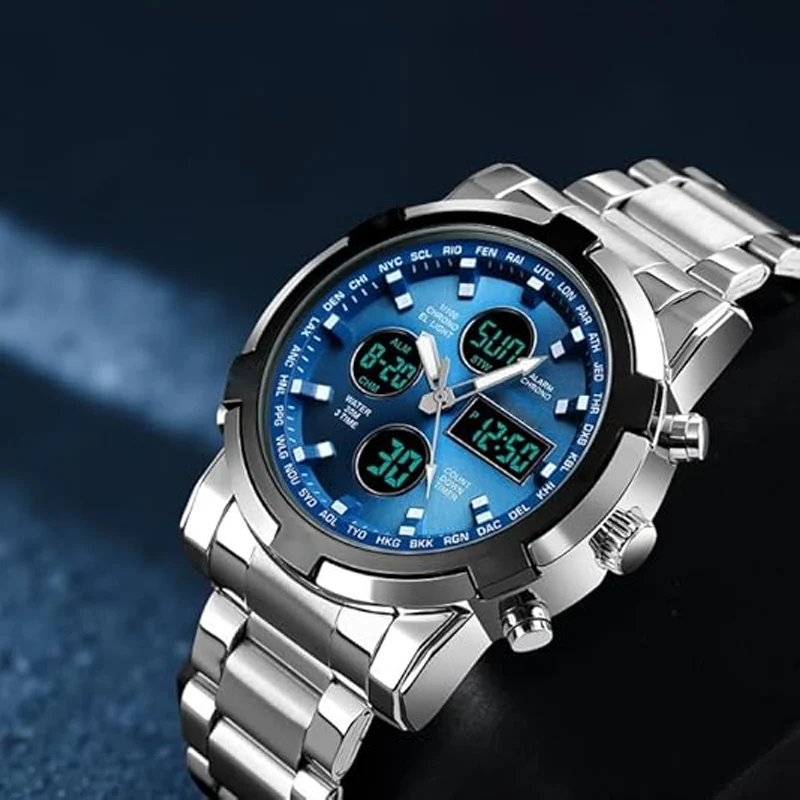 Reloj Militar 48mm con Doble Visualización